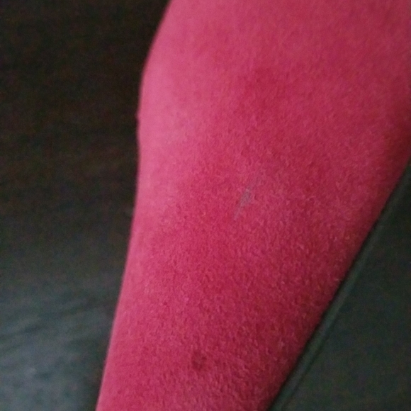 Seychelles Scalloped Red Leather Block Heel - Picture 10 of 11